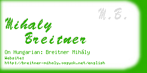 mihaly breitner business card